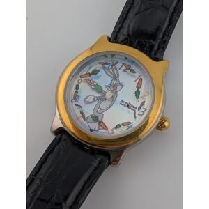 Vtg 1997 Looney Tunes Bugs Bunny Holographic Kids Watch 26mm Case- New Battery